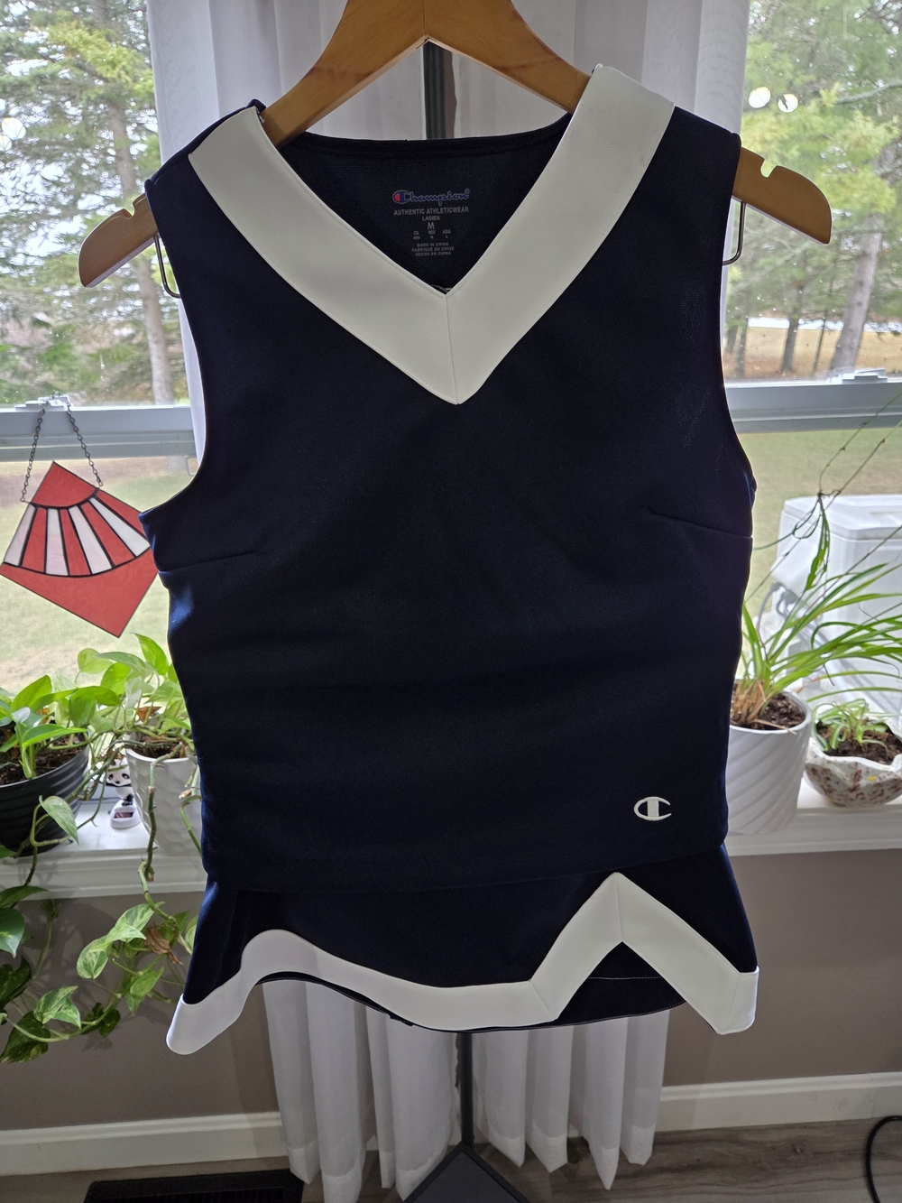 SET Champion Navy and White Sleeveless Top And Skirt